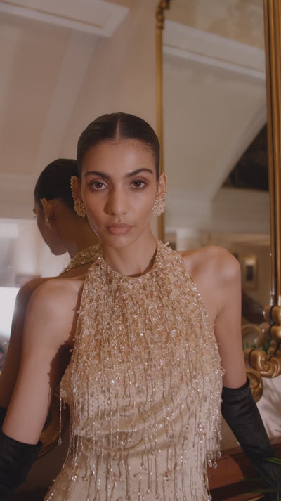 Touched By Gold Embroidered Dress