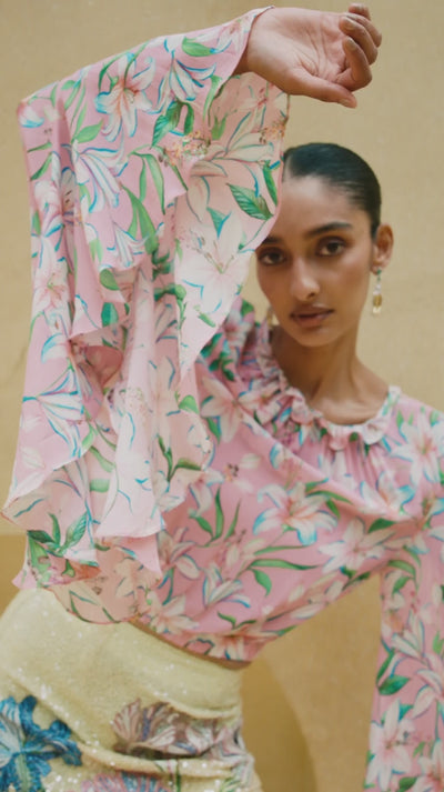 Pink Lily Blossom Top