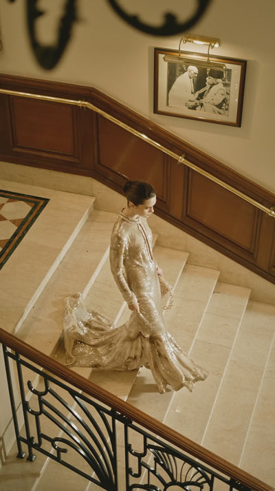 Midas Sand Cascade Dress