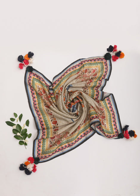 Road To Barmer Scarf In Cotton Silk Chanderi