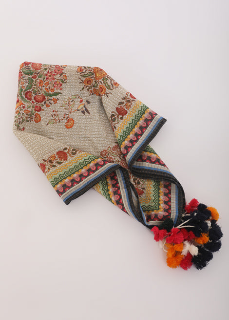 Road To Barmer Scarf In Cotton Silk Chanderi