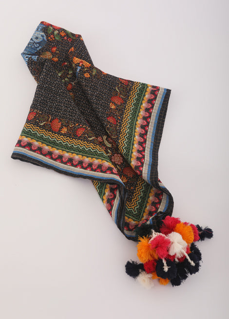 Road To Barmer Scarf In Cotton Silk Chanderi