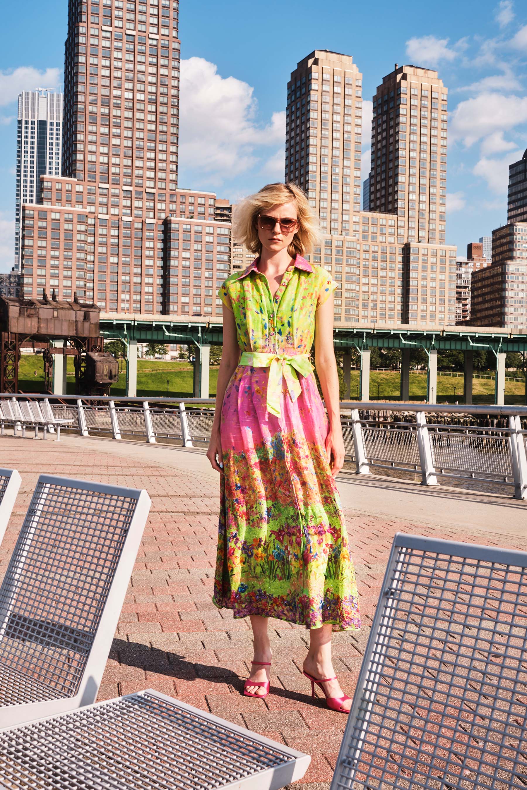 Flora Garden Printed Linen Shirtdress