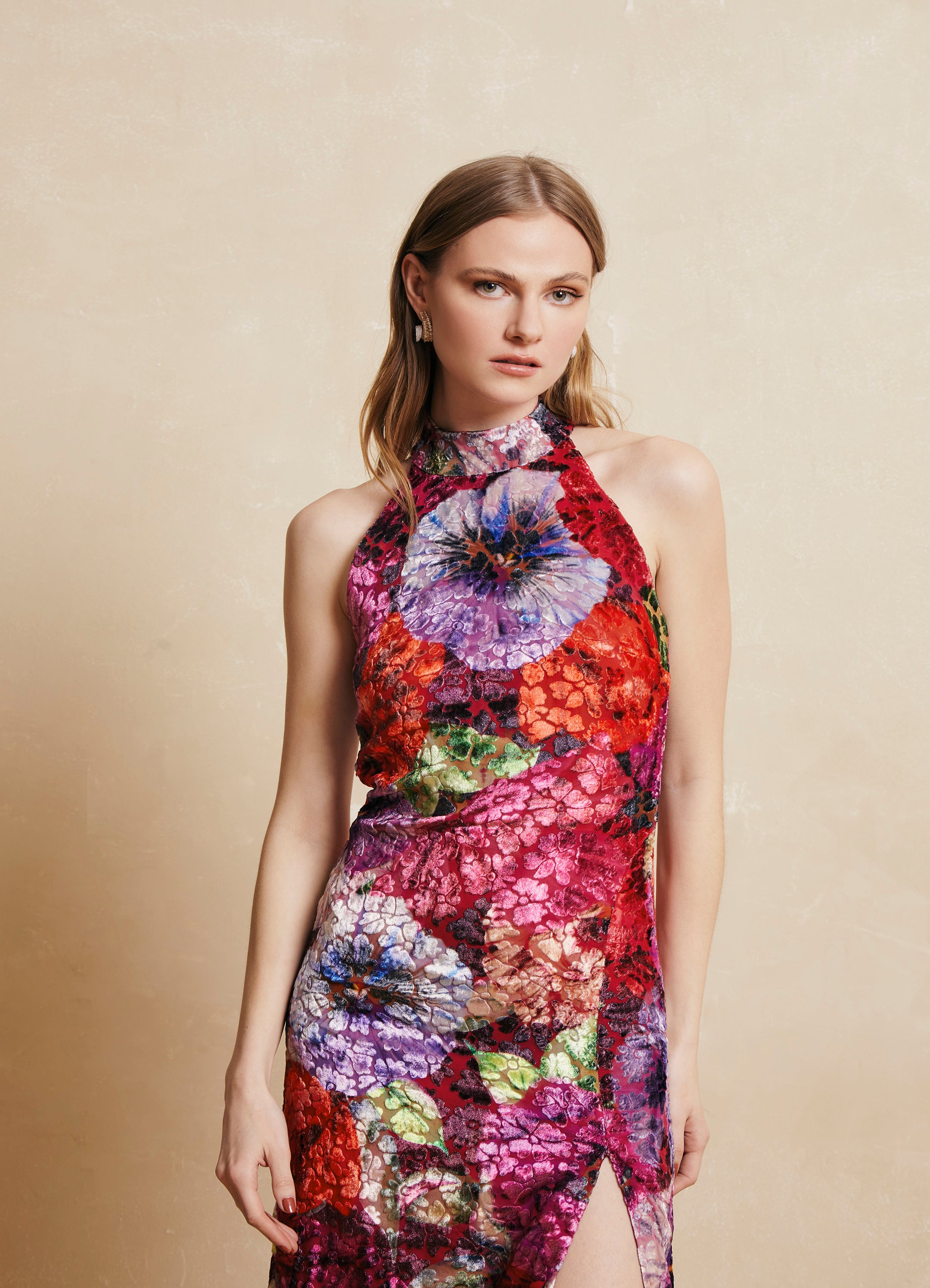 Diane Floret Halter Dress