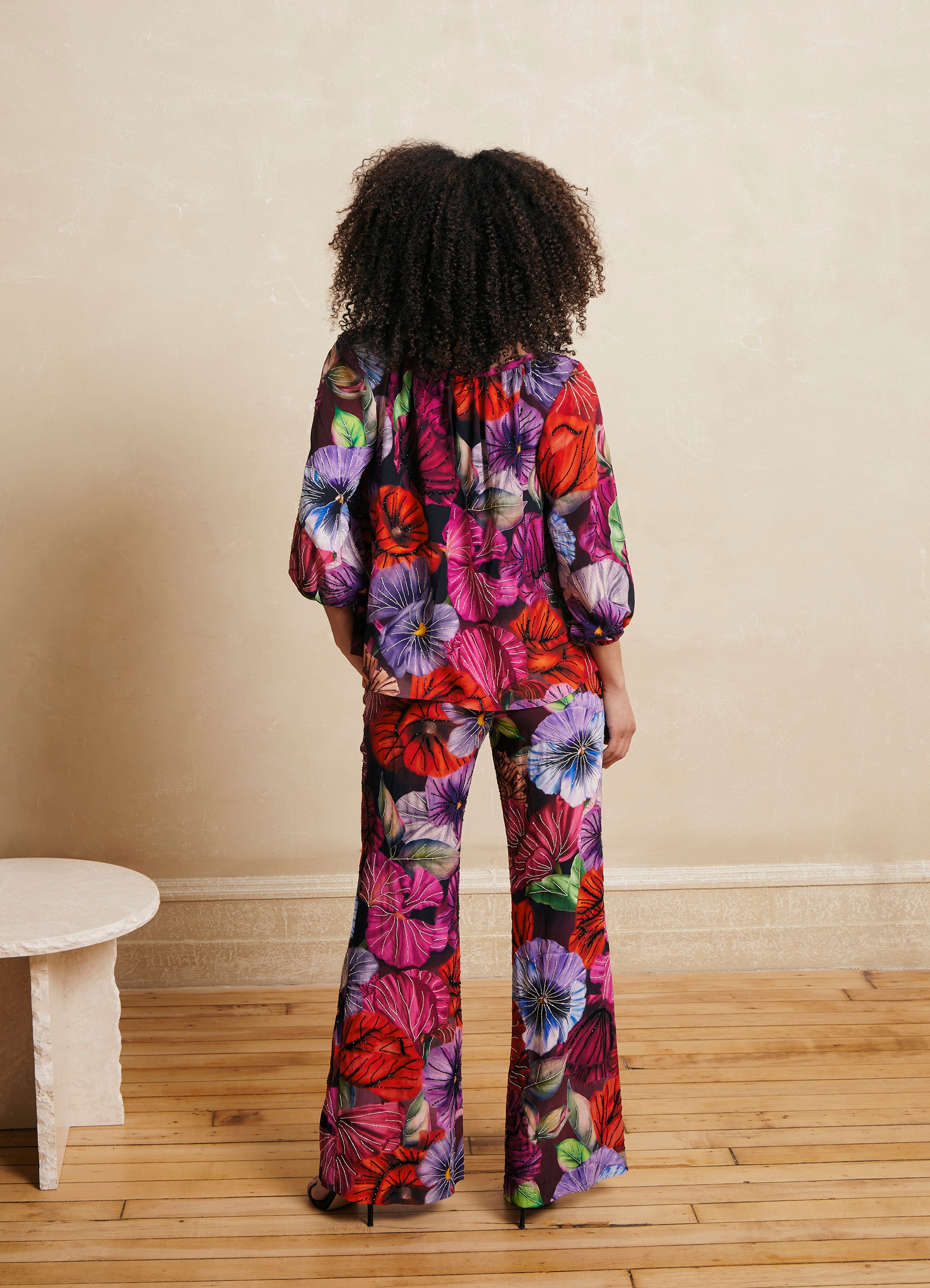 Debbie Floret Flared Pants